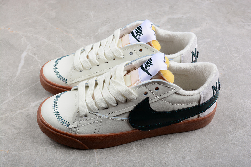 Blazer Low Jumbo White/Dark Green-Gum 21