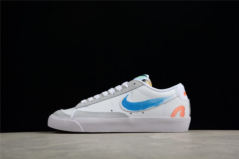 Mayumi Yamase X Blazer Low 77 Flyleather Earth Day White/Blue/Orange 5