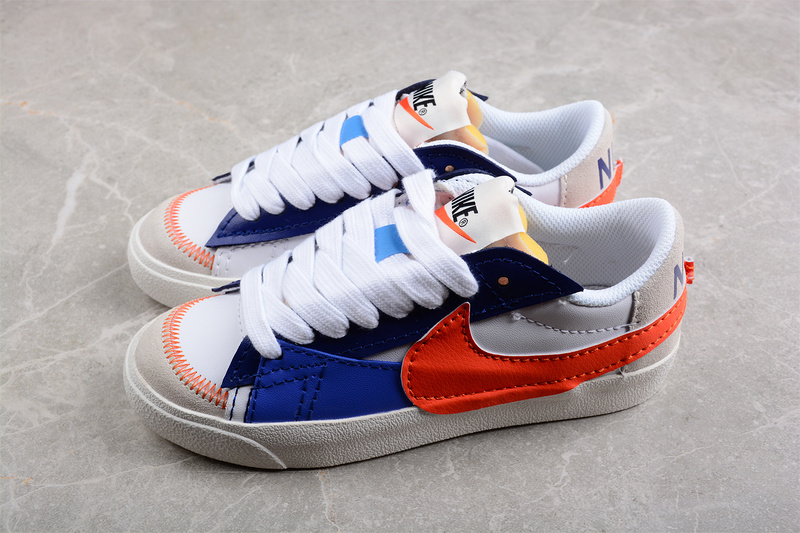 Blazer Low Jumbo White/Sail-Dark Sapphire Blue-Safety Orange 3