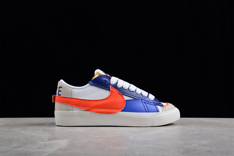 Blazer Low Jumbo White/Sail-Dark Sapphire Blue-Safety Orange 9