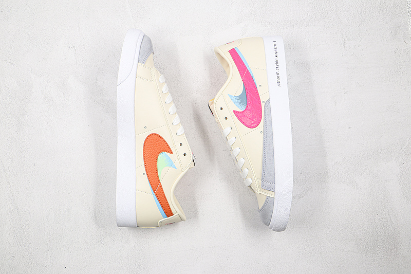 Blazer Low 77 Vintag Beige/Pink/Blue-White 3