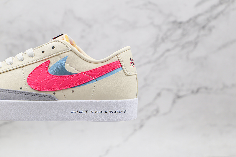 Blazer Low 77 Vintag Beige/Pink/Blue-White 5