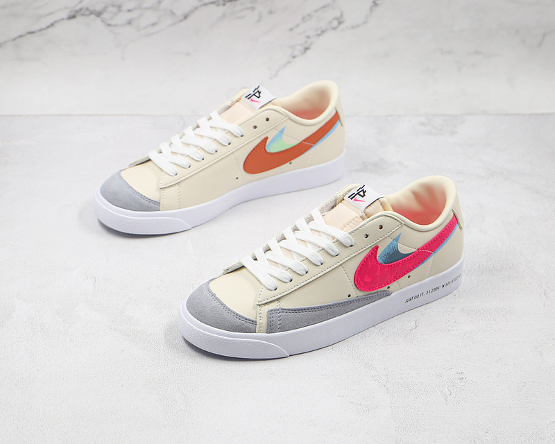 Blazer Low 77 Vintag Beige/Pink/Blue-White 11