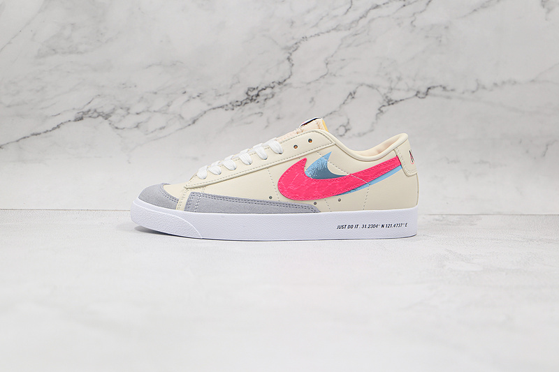 Blazer Low 77 Vintag Beige/Pink/Blue-White 19