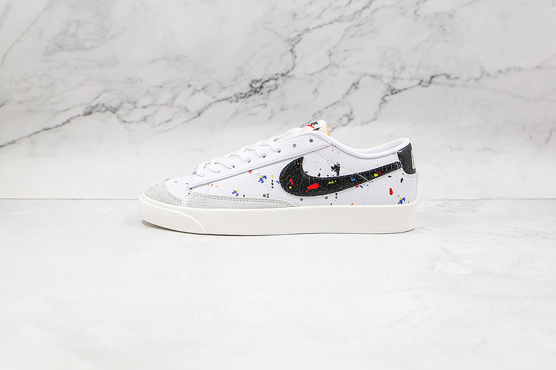 Blazer Low 77 Paint Splatter White/White/Sail/Black 3