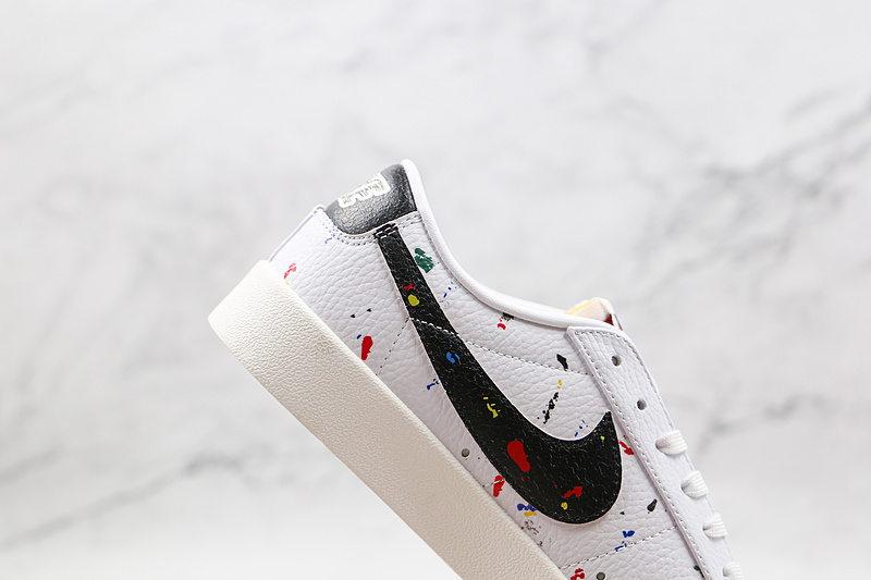 Blazer Low 77 Paint Splatter White/White/Sail/Black 9