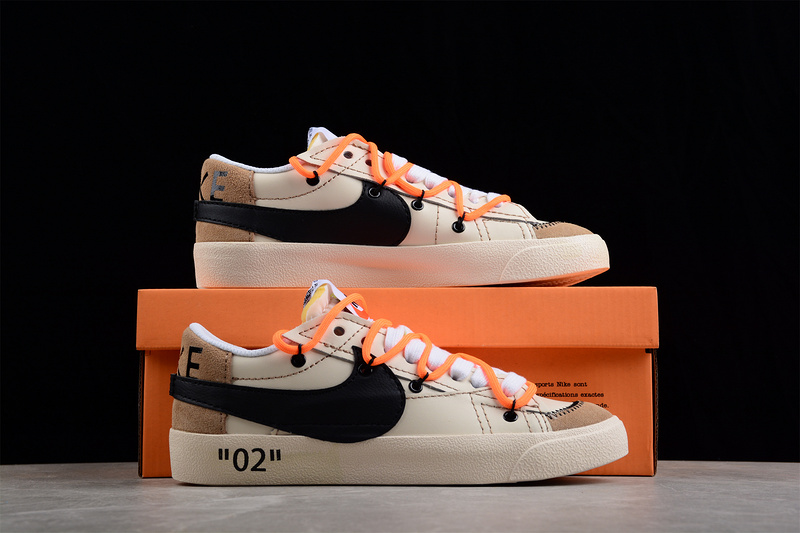 Blazer Low 77 Jumbo White/Orange/Black-Khaki 7