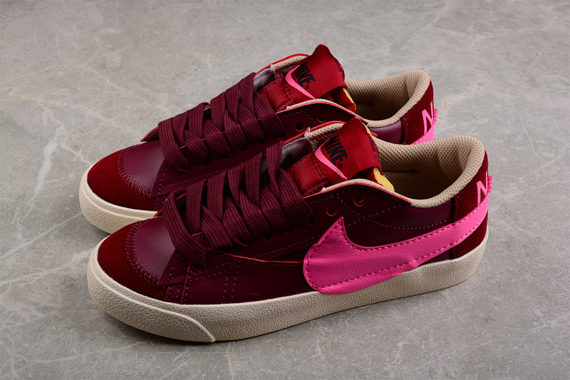 Blazer Low 77 Jumbo Burgundy/Hot Pink/Beige 15