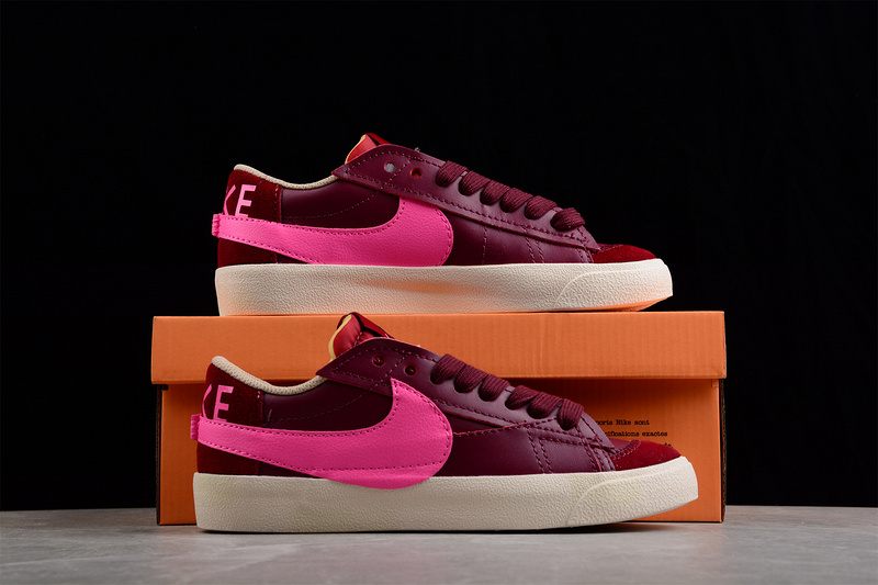 Blazer Low 77 Jumbo Burgundy/Hot Pink/Beige 27