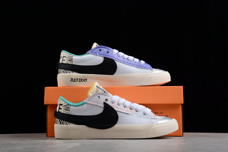 Blazer Low Jumbo Mighty Swooshers White/Purple/Orange 3