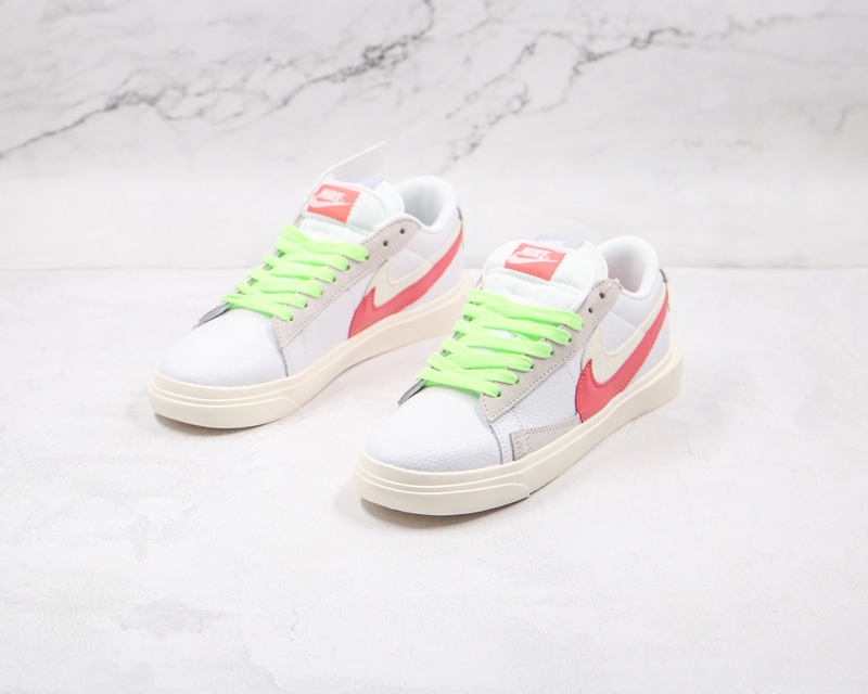 Blazer Low X Sacai Pink/Green/Varisity White 15