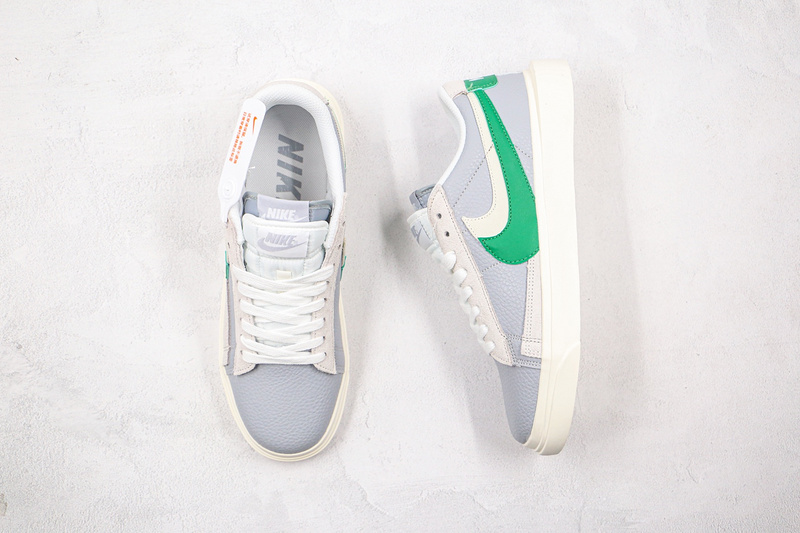 Blazer Low X Sacai Wolf Grey/Green/Beige 15