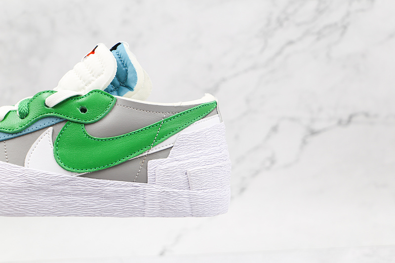 Sacai X Blazer Low Medium Grey/Classic Green/White 7