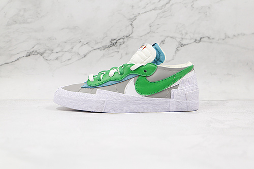 Sacai X Blazer Low Medium Grey/Classic Green/White 17