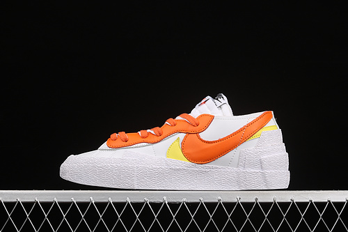 Sacai X Blazer Low White/Magma Orange/White 21