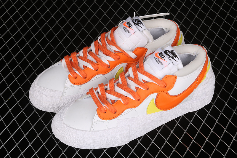 Sacai X Blazer Low White/Magma Orange/White 33