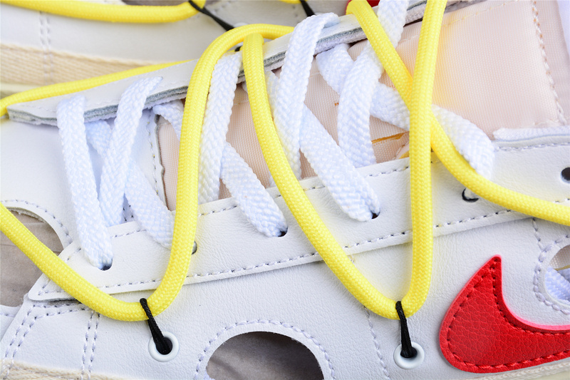 Ow X Blazer Low White/University Red/Yellow 3