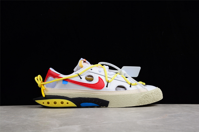 Ow X Blazer Low White/University Red/Yellow 25