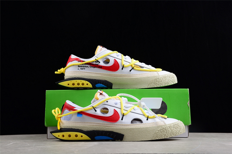 Ow X Blazer Low White/University Red/Yellow 33