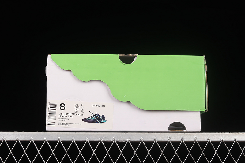 Ow X Blazer Low Black/Black/Fluorescent Green 3