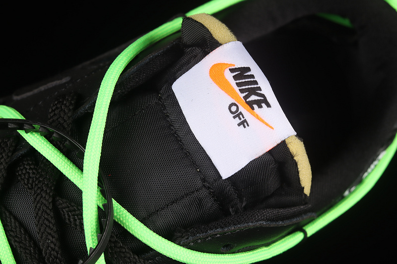 Ow X Blazer Low Black/Black/Fluorescent Green 13