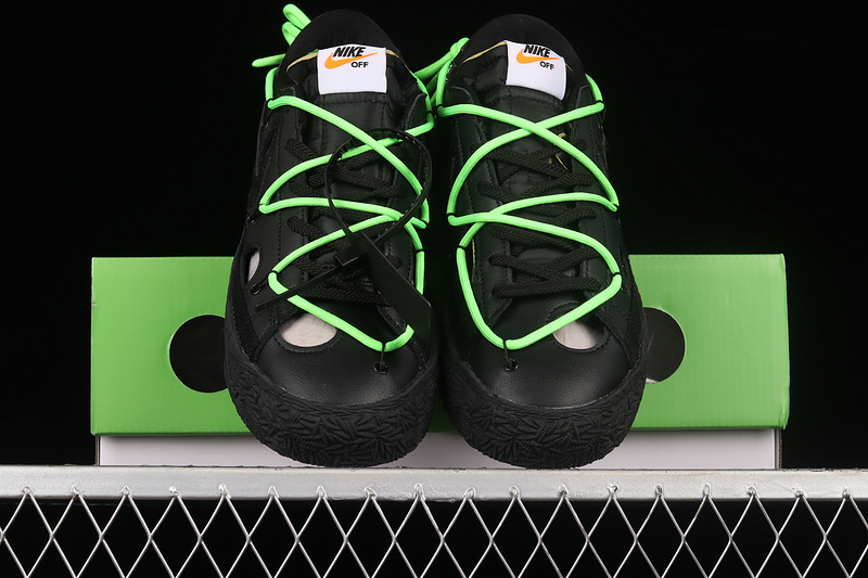 Ow X Blazer Low Black/Black/Fluorescent Green 19