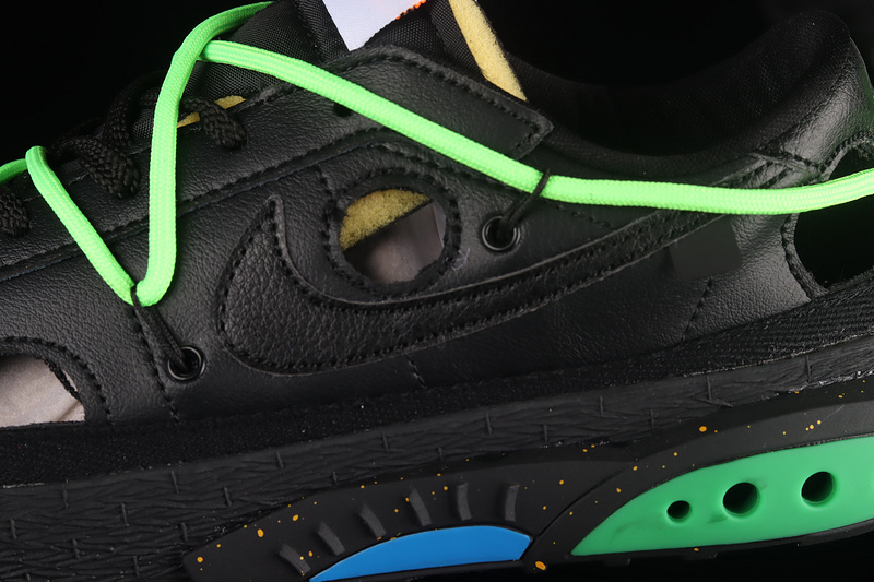 Ow X Blazer Low Black/Black/Fluorescent Green 25