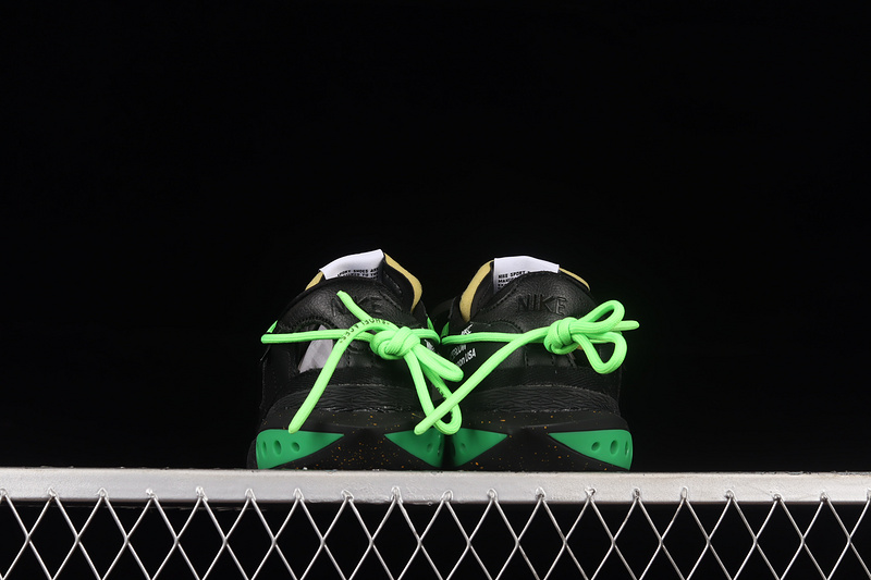 Ow X Blazer Low Black/Black/Fluorescent Green 27