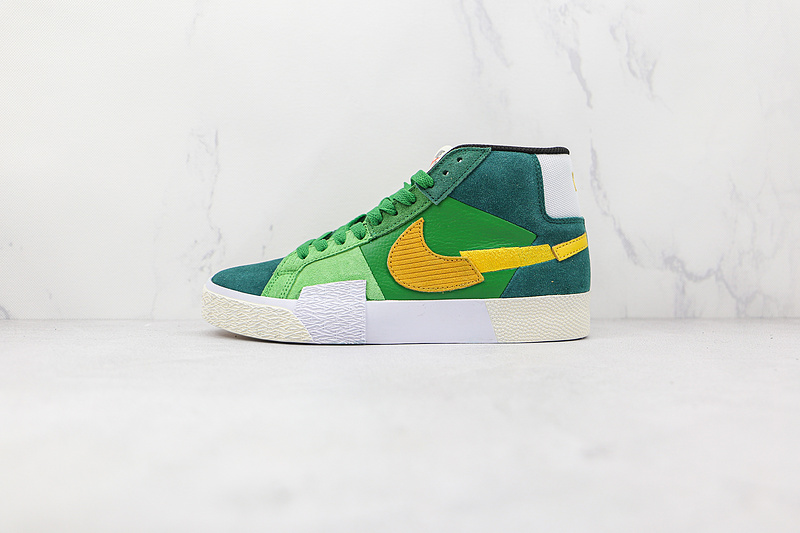 Zoom Blazer Mid Premium Sb Mosaic Pack Aloe Verde/Rainforest/Spinach Green/Gold 11