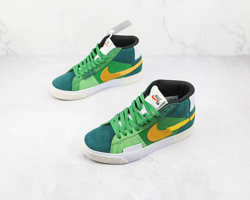 Zoom Blazer Mid Premium Sb Mosaic Pack Aloe Verde/Rainforest/Spinach Green/Gold 17