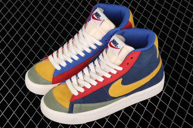 Blazer Mid 77 Puff N Stuff Coastal Blue/Sunlight Color/University Red/Sage Green 7