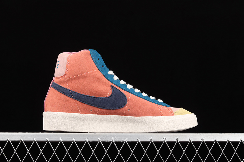 Blazer Mid 77 Desert Berry Red/Deep Navy Blue/Washed Lemon Yellow/Atomic Powder 5