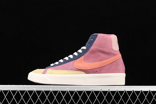 Blazer Mid 77 Desert Berry Red/Deep Navy Blue/Washed Lemon Yellow/Atomic Powder 29