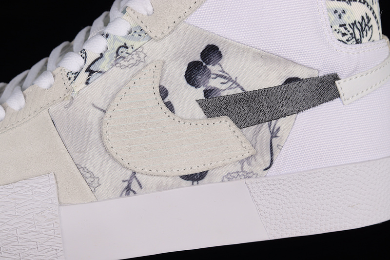 Zoom Blazer Mid Premium Sb Paisley Pack Floral White/Pure Platinum/Smoke Grey 25