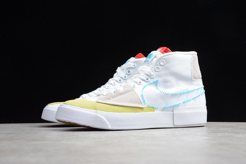 Sb Zoom Blazer Mid Prm White/Blue/Yellow 9