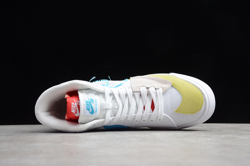 Sb Zoom Blazer Mid Prm White/Blue/Yellow 31