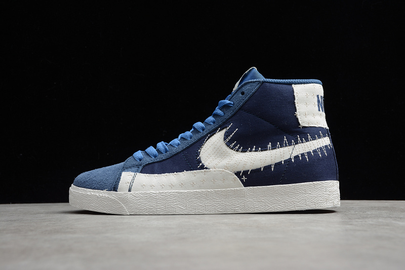 Sb Blazer Mid Premium Sashiko Mystic Navy/Sail-Sail-Gum Light Brown 3