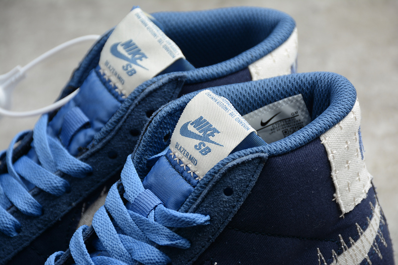 Sb Blazer Mid Premium Sashiko Mystic Navy/Sail-Sail-Gum Light Brown 7