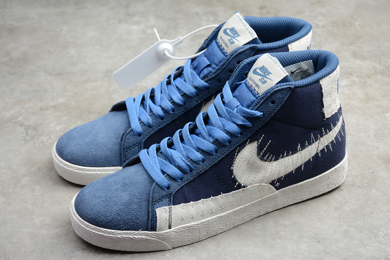 Sb Blazer Mid Premium Sashiko Mystic Navy/Sail-Sail-Gum Light Brown 9