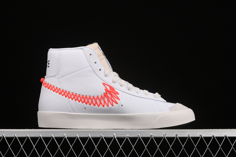 Blazer Mid 77 Vintage Double Zig Zag Stitched Swoosh Summit White/Bright Crimson 29