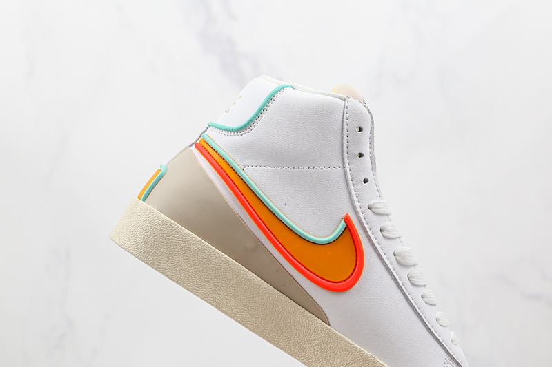 Sb Blazer Mid'77 Vntg Suede White/White/Orange 3