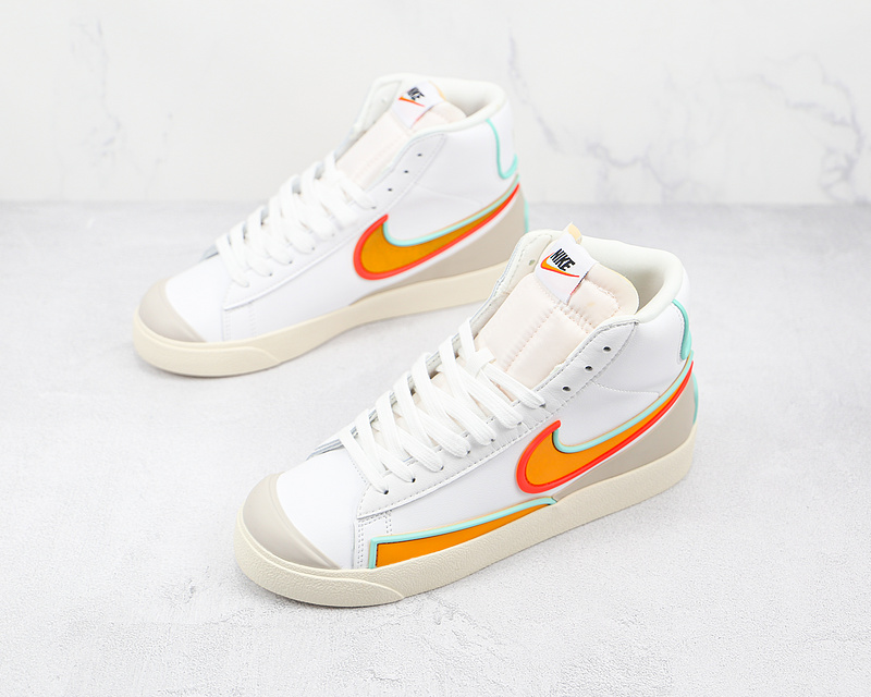 Sb Blazer Mid'77 Vntg Suede White/White/Orange 11