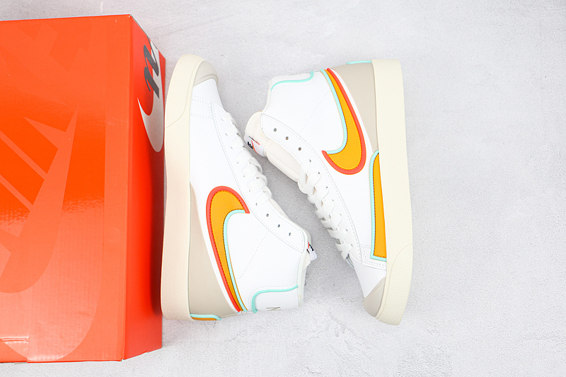 Sb Blazer Mid'77 Vntg Suede White/White/Orange 13