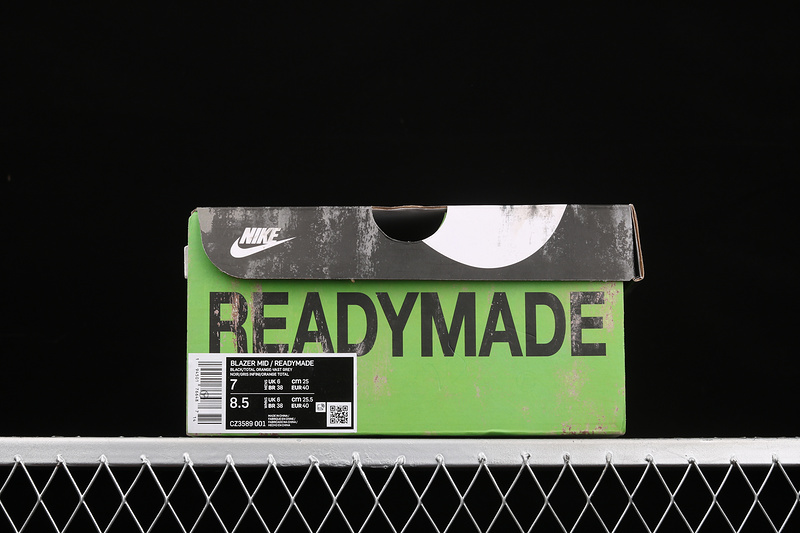 Readymade X Blazer Mid Black/Vast Grey/Volt/Total Orange 15