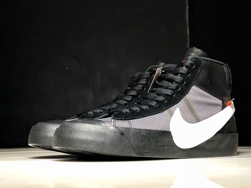 Off-White X Blazer Mid Wolf Grey/Pure Platinum-Black-Cool Grey 9