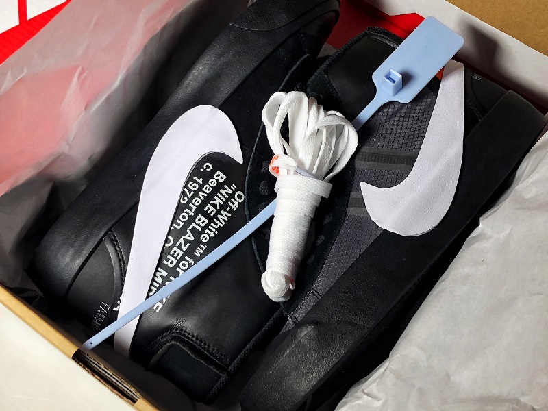 Off-White X Blazer Mid Wolf Grey/Pure Platinum-Black-Cool Grey 11