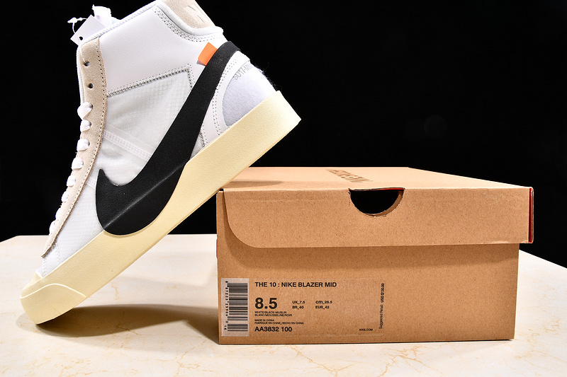 Hupu Blazer X Off White Mid White 25