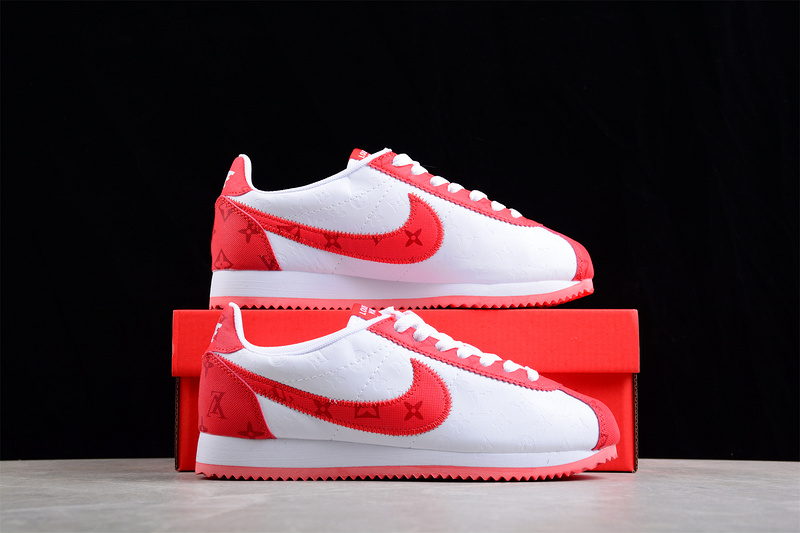 Classic Cortez Nylon Pren White/White/Red 19