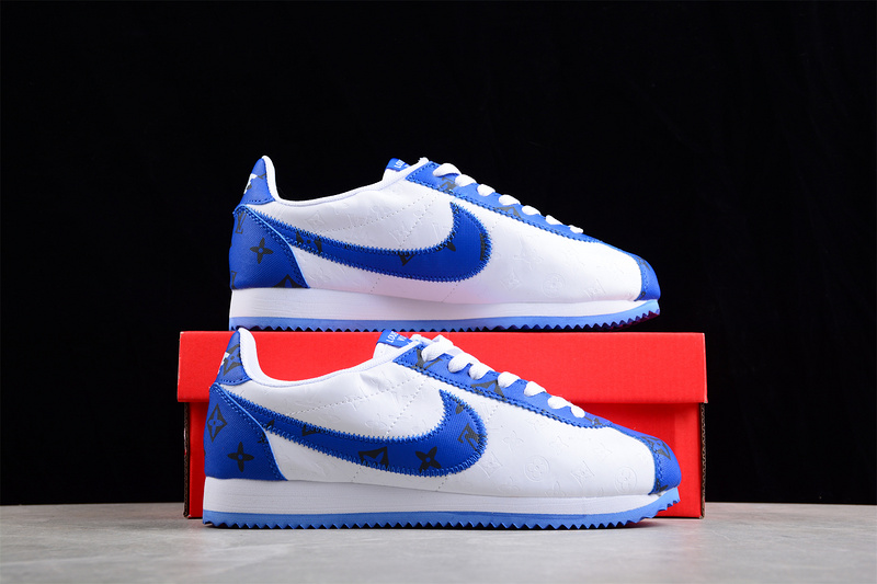 Classic Cortez Nylon Pren White/White/Blue 9