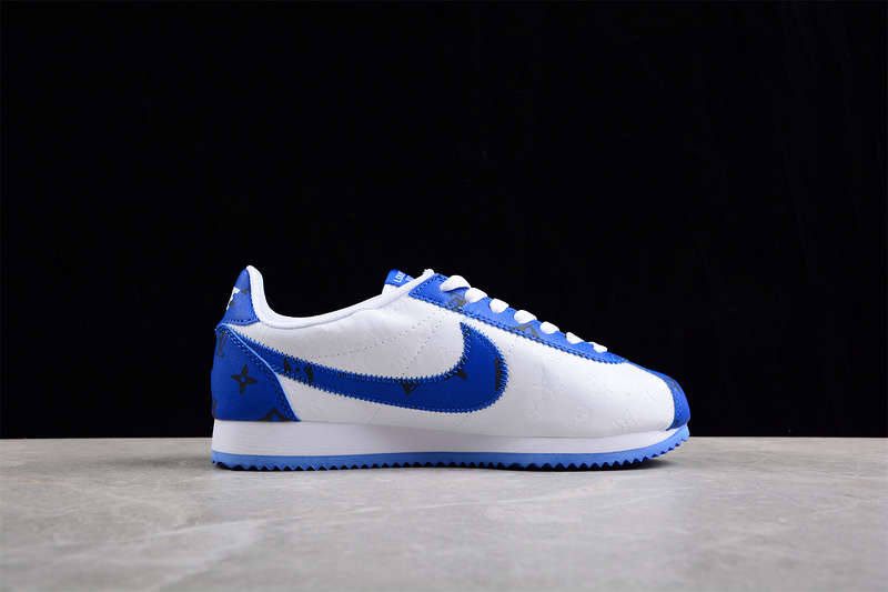 Classic Cortez Nylon Pren White/White/Blue 17